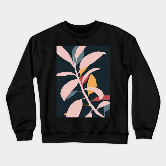 Colorful ficus Crewneck Sweatshirt by juliealex